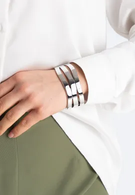 FIGL Posrebrzana ELEGANCKA bransoletka z metalu antyalergicznego