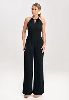 Elegancki kombinezon damski na wesele czarny M1023 rozmiar L/XL