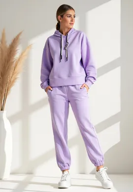 Dres damski komplet - Dresy damskie - komplet damski dresowy - Fioletowy komplet M1126 L/XL