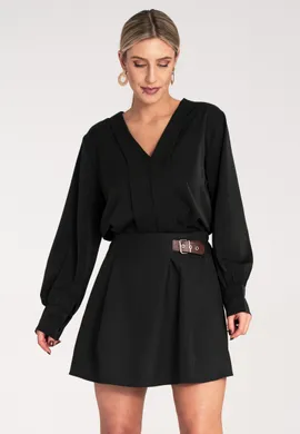 Koszula damska - Elegancka koszula damska - Czarna koszula M1135 r. L/XL