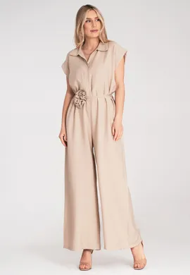 Kombinezon z szerokimi nogawkami - Kombinezon z krótkim rękawem - Czarny M1177 r. Uniwersalny