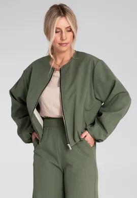 Bomberka damska elegancka - Zielona bomberka damska M1198 r. L/XL
