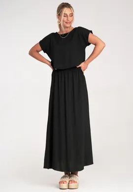 Komplet bluzka i spódnica - Komplet letni damski - Czarny komplet M1219 r. L/XL