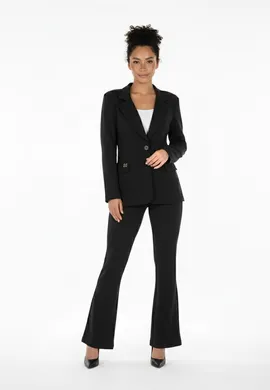 Komplet garniturowy damski - Czarny garnitur damski - M1273 r. L