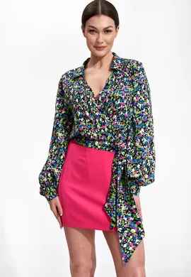 Bluzka koszula damska - damska bluzka elegancka kolorowa M868 rozmiar L