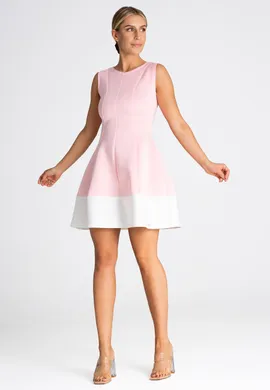 Sukienka z pianki - sukienka bez rękawów różowa M979 rozmiar L